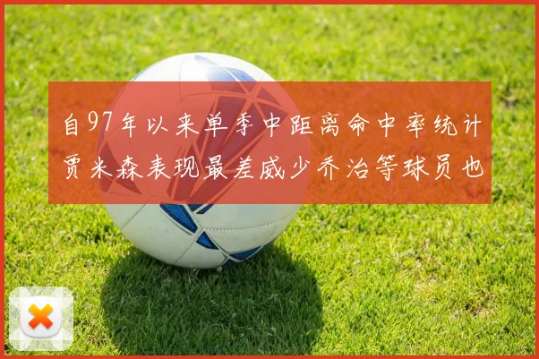 自97年以来单季中距离命中率统计贾米森表现最差威少乔治等球员也在榜上